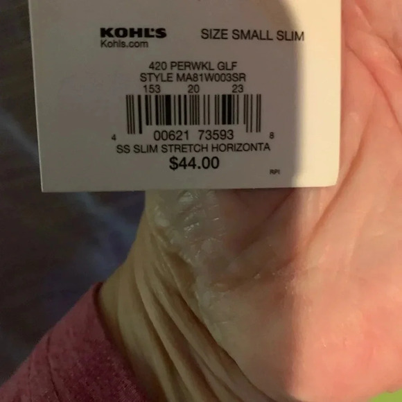 NWT Apt. 9  Men’s Button Down Blouse Size Small Slim - Picture 3 of 6